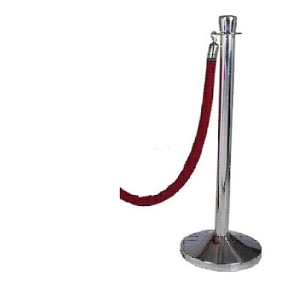 Stanchion Rope Dividers with red velvet rope
